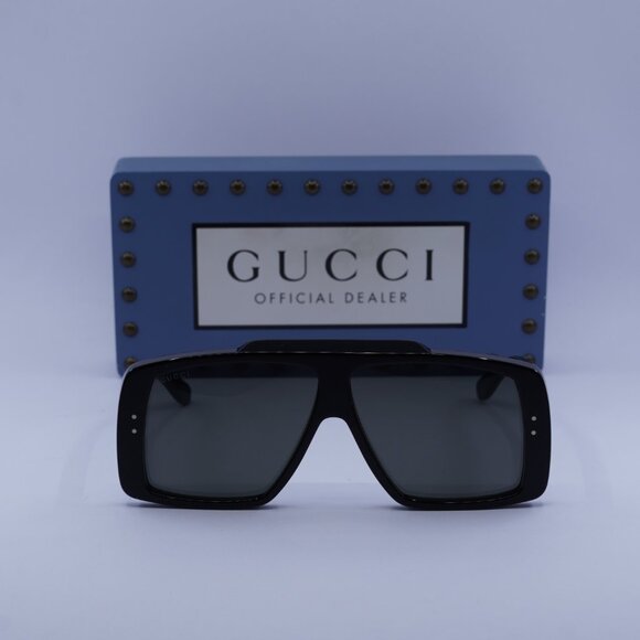 Gucci GG1369S 001 Square Sunglasses - Black\Grey - Picture 2 of 10